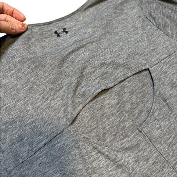 Under Armour Women’s M Grey Breathe Long Sleeve Shirt Performance Activewear - Picture 3 of 7